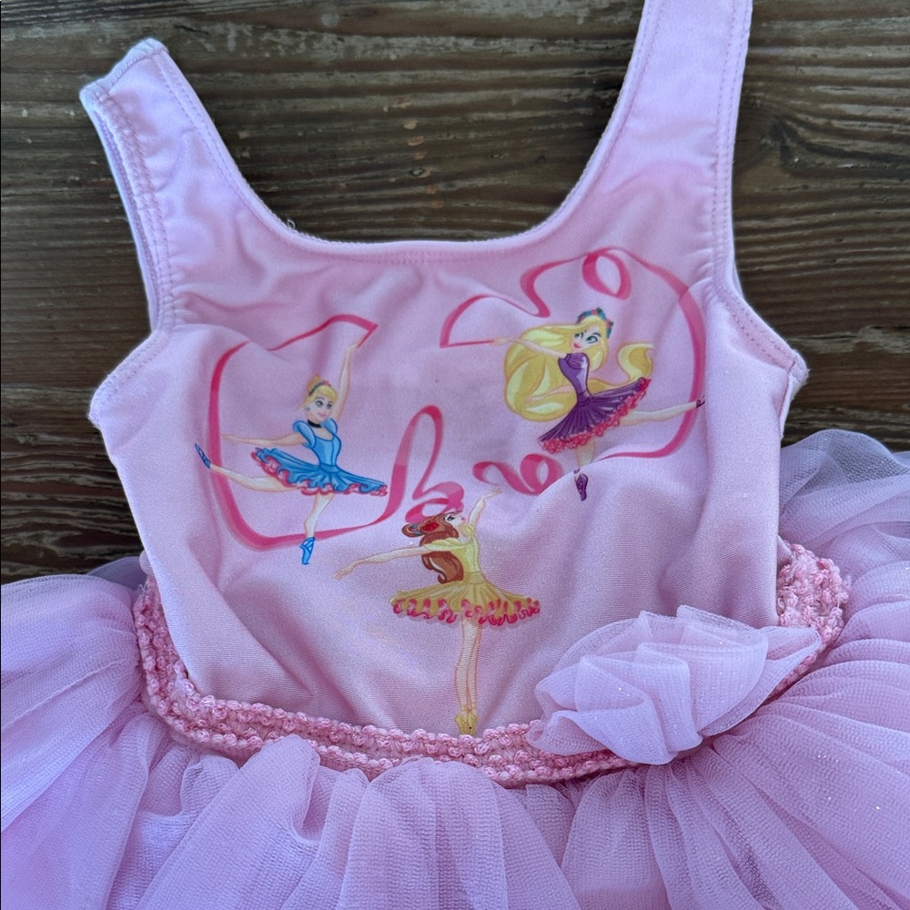 Disney Pink Princess blaring Dance try Costume for Kids size 2/3